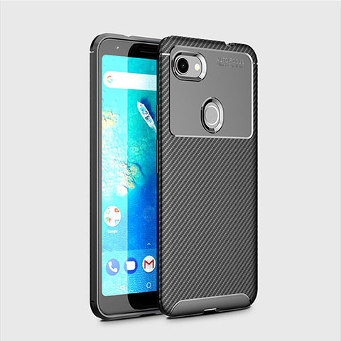 Coque Silicone Housse Etui Gel Serge pour Google Pixel 3a Noir