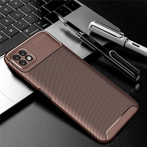 Coque Silicone Housse Etui Gel Serge pour Huawei Enjoy 20 5G Marron