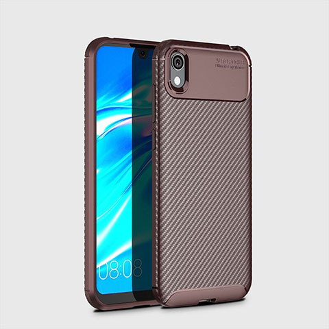 Coque Silicone Housse Etui Gel Serge pour Huawei Honor Play 8 Marron