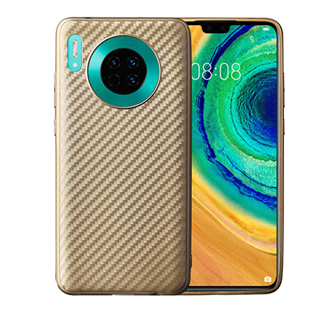 Coque Silicone Housse Etui Gel Serge pour Huawei Mate 30 Pro 5G Or