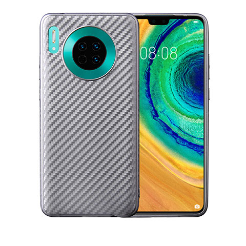 Coque Silicone Housse Etui Gel Serge pour Huawei Mate 30E Pro 5G Argent