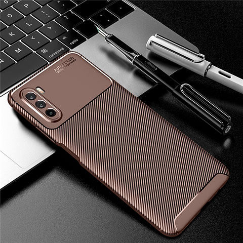 Coque Silicone Housse Etui Gel Serge pour Huawei Mate 40 Lite 5G Marron