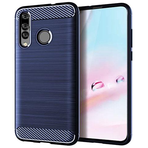 Coque Silicone Housse Etui Gel Serge pour Huawei Nova 4e Bleu