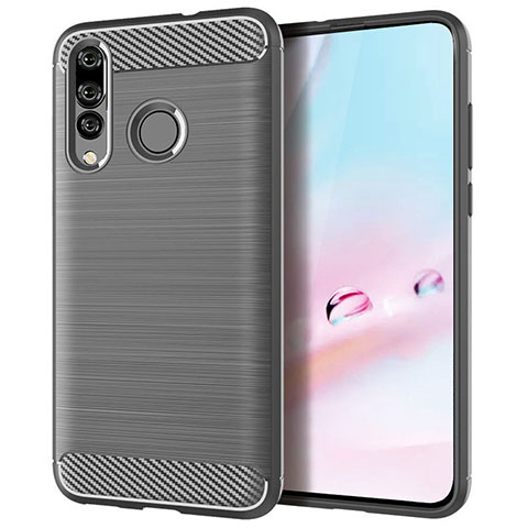 Coque Silicone Housse Etui Gel Serge pour Huawei Nova 4e Gris