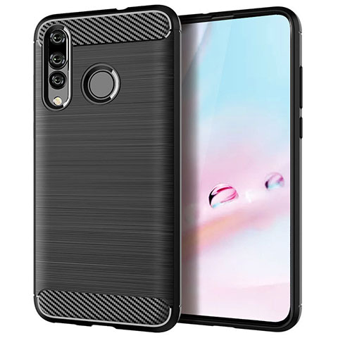 Coque Silicone Housse Etui Gel Serge pour Huawei Nova 4e Noir