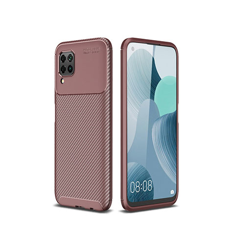 Coque Silicone Housse Etui Gel Serge pour Huawei Nova 6 SE Marron