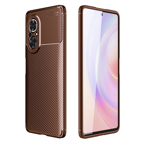 Coque Silicone Housse Etui Gel Serge pour Huawei Nova 9 SE Marron