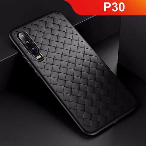 Coque Silicone Housse Etui Gel Serge pour Huawei P30 Noir