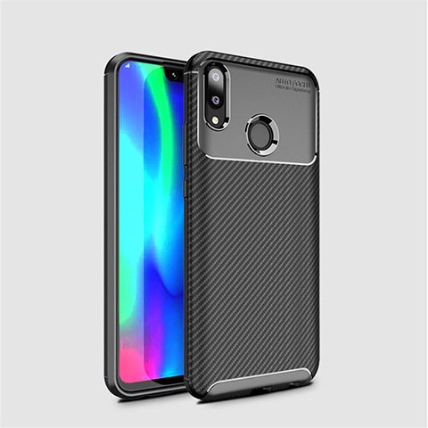 Coque Silicone Housse Etui Gel Serge pour Huawei Y7 (2019) Noir