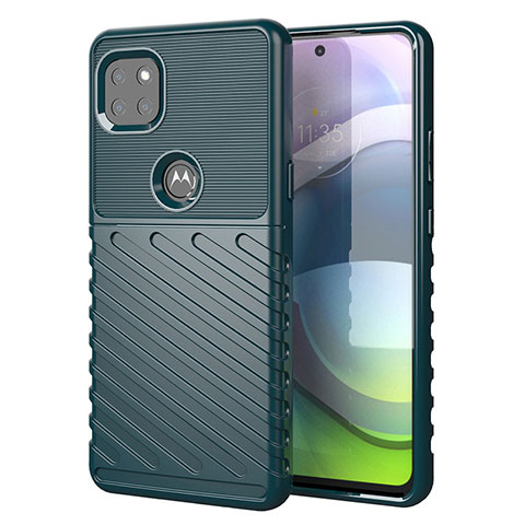 Coque Silicone Housse Etui Gel Serge pour Motorola Moto G 5G Vert