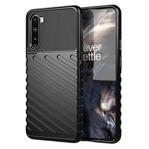 Coque Silicone Housse Etui Gel Serge pour OnePlus Nord Noir