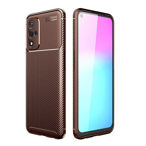 Coque Silicone Housse Etui Gel Serge pour Oppo A93s 5G Marron