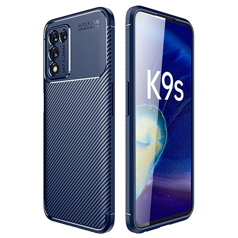 Coque Silicone Housse Etui Gel Serge pour Oppo K9S 5G Bleu