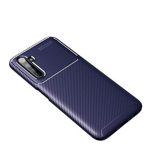 Coque Silicone Housse Etui Gel Serge pour Realme 6 Pro Bleu