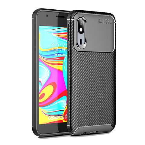 Coque Silicone Housse Etui Gel Serge pour Samsung Galaxy A2 Core A260F A260G Noir