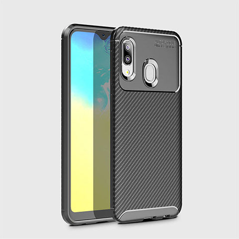 Coque Silicone Housse Etui Gel Serge pour Samsung Galaxy A20e Noir