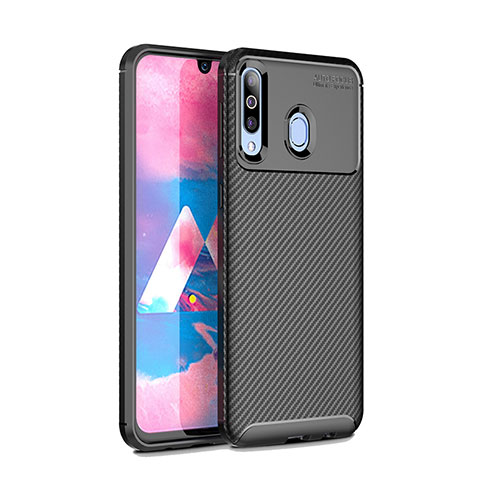 Coque Silicone Housse Etui Gel Serge pour Samsung Galaxy M30 Noir