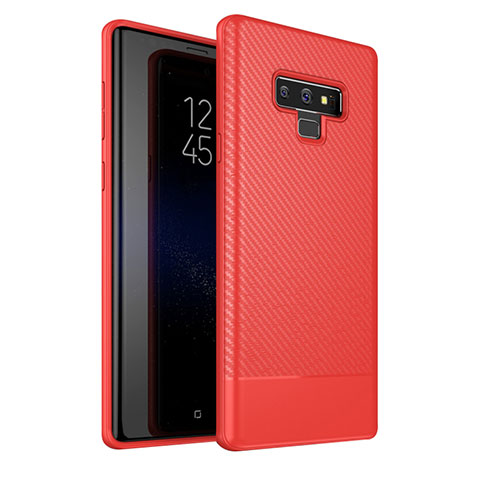 Coque Silicone Housse Etui Gel Serge pour Samsung Galaxy Note 9 Rouge