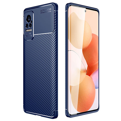 Coque Silicone Housse Etui Gel Serge pour Xiaomi Civi 1S 5G Bleu