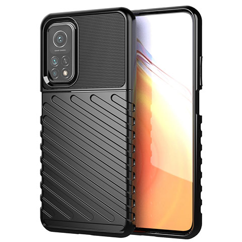 Coque Silicone Housse Etui Gel Serge pour Xiaomi Mi 10T Pro 5G Noir