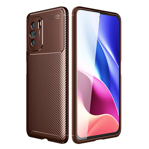 Coque Silicone Housse Etui Gel Serge pour Xiaomi Mi 11X 5G Marron