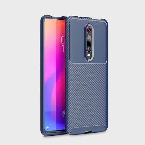 Coque Silicone Housse Etui Gel Serge pour Xiaomi Mi 9T Bleu