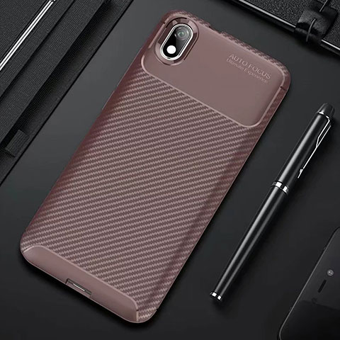 Coque Silicone Housse Etui Gel Serge pour Xiaomi Redmi 7A Marron