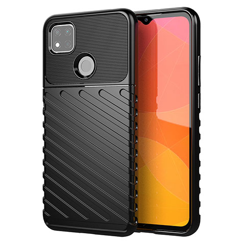 Coque Silicone Housse Etui Gel Serge pour Xiaomi Redmi 9C NFC Noir