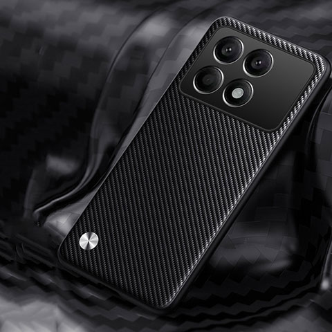 Coque Silicone Housse Etui Gel Serge pour Xiaomi Redmi K70 5G Noir