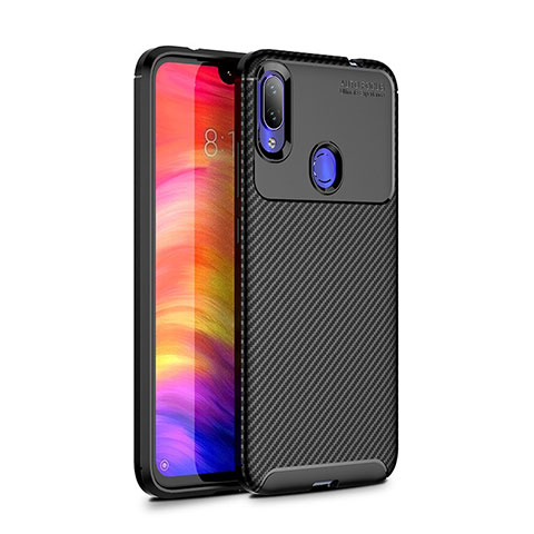 Coque Silicone Housse Etui Gel Serge pour Xiaomi Redmi Note 7 Pro Noir