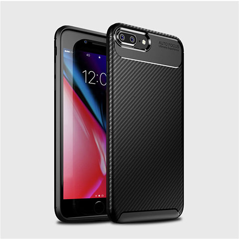 Coque Silicone Housse Etui Gel Serge S01 pour Apple iPhone 8 Plus Noir