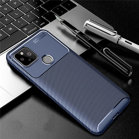 Coque Silicone Housse Etui Gel Serge S01 pour Google Pixel 4a 5G Bleu