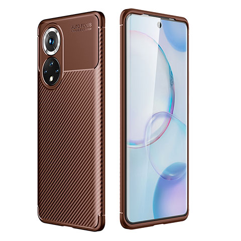 Coque Silicone Housse Etui Gel Serge S01 pour Huawei Honor 50 5G Marron