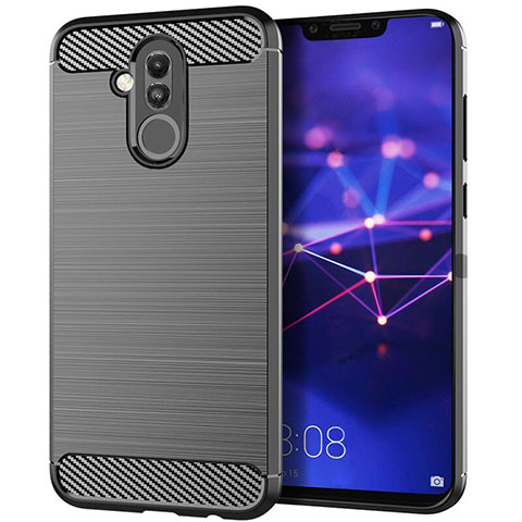 Coque Silicone Housse Etui Gel Serge S01 pour Huawei Mate 20 Lite Gris