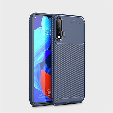 Coque Silicone Housse Etui Gel Serge S01 pour Huawei Nova 5 Bleu