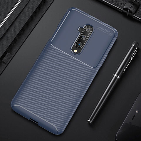 Coque Silicone Housse Etui Gel Serge S01 pour OnePlus 7T Pro Bleu