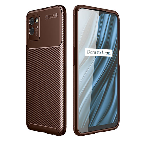 Coque Silicone Housse Etui Gel Serge S01 pour Realme V11s 5G Marron