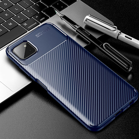 Coque Silicone Housse Etui Gel Serge S01 pour Samsung Galaxy A22 5G Bleu