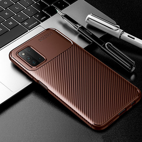 Coque Silicone Housse Etui Gel Serge S01 pour Samsung Galaxy F52 5G Marron