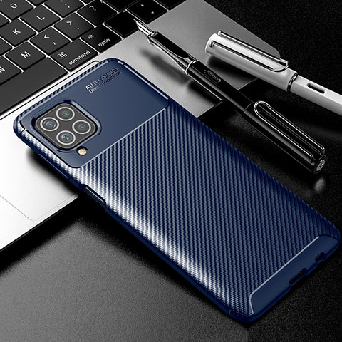 Coque Silicone Housse Etui Gel Serge S01 pour Samsung Galaxy F62 5G Bleu