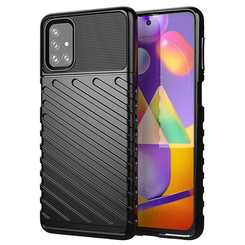 Coque Silicone Housse Etui Gel Serge S01 pour Samsung Galaxy M31s Noir