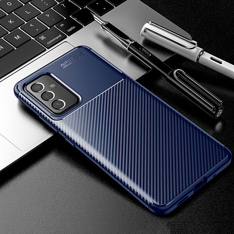 Coque Silicone Housse Etui Gel Serge S01 pour Samsung Galaxy Quantum4 5G Bleu