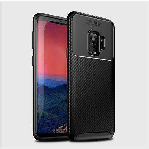 Coque Silicone Housse Etui Gel Serge S01 pour Samsung Galaxy S9 Noir