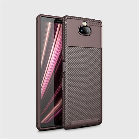 Coque Silicone Housse Etui Gel Serge S01 pour Sony Xperia XA3 Ultra Marron