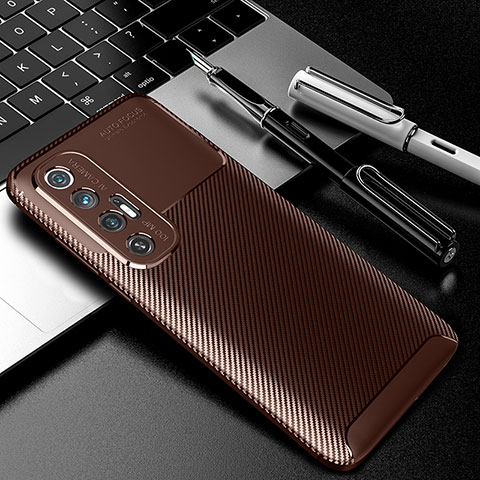 Coque Silicone Housse Etui Gel Serge S01 pour Xiaomi Mi 10S 5G Marron