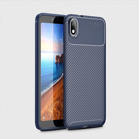 Coque Silicone Housse Etui Gel Serge S01 pour Xiaomi Redmi 7A Bleu