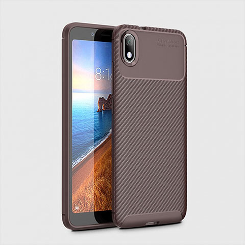 Coque Silicone Housse Etui Gel Serge S01 pour Xiaomi Redmi 7A Marron