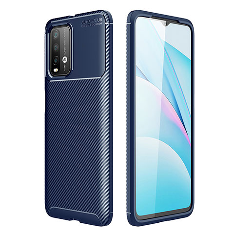 Coque Silicone Housse Etui Gel Serge S01 pour Xiaomi Redmi 9 Power Bleu