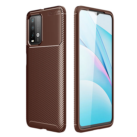 Coque Silicone Housse Etui Gel Serge S01 pour Xiaomi Redmi 9 Power Marron