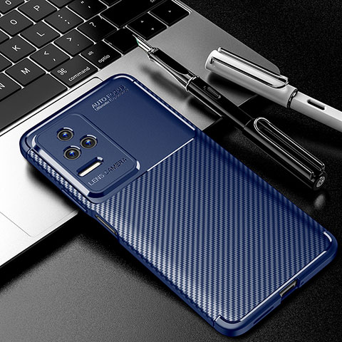 Coque Silicone Housse Etui Gel Serge S01 pour Xiaomi Redmi K50 5G Bleu